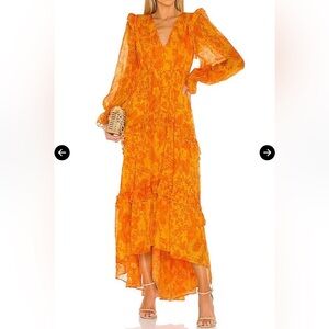 AMUR Allegra Gown In Orange size 2